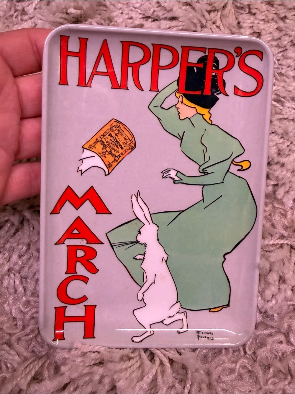 Vintage Mebel Harper’s March Edward Penfield Melamine Tray Made in Italy